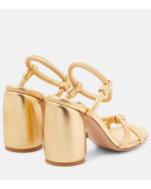 Gianvito Rossi Sandalen Cassis Aus Metallic-Leder