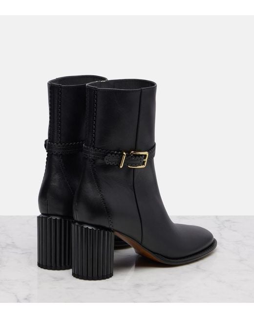 Zimmermann Black Eddie 70 Leather Ankle Boots