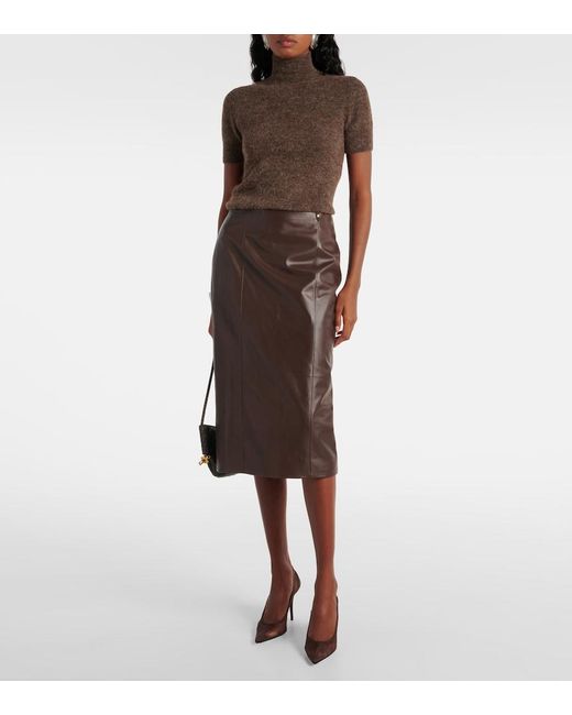Ralph Lauren Brown Wool-blend Turtleneck Sweater