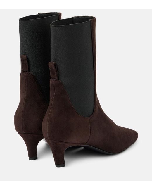 Totême Brown Suede Ankle Boots