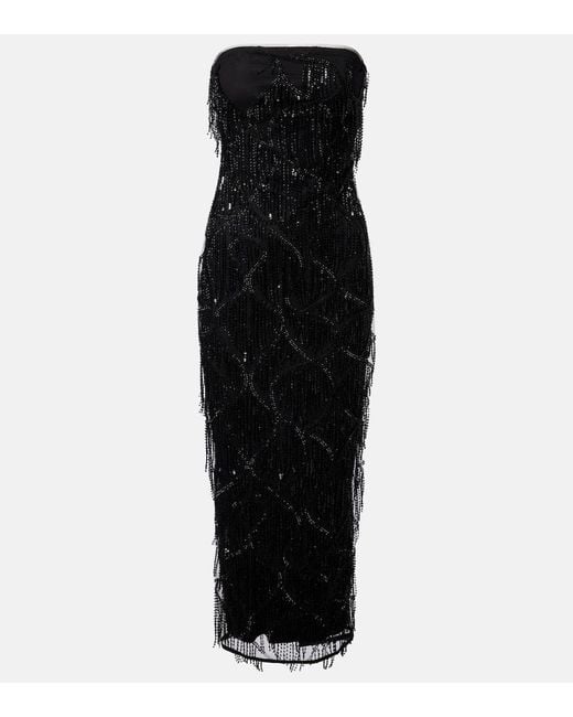 Abito Midi Tula Con Paillettes di ROTATE BIRGER CHRISTENSEN in Black