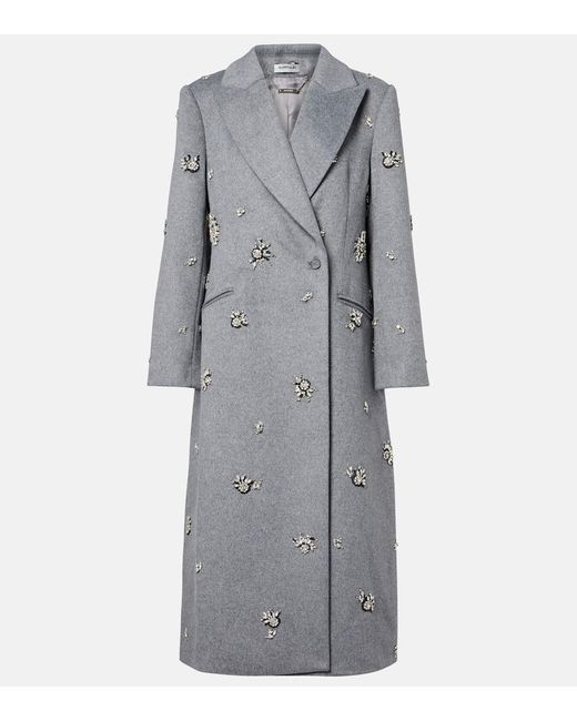 Jonathan Simkhai Gray Mantel Gianni Aus Einem Wollgemisch