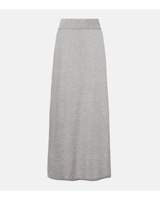 Totême  Gray Maxirock Aus Strick