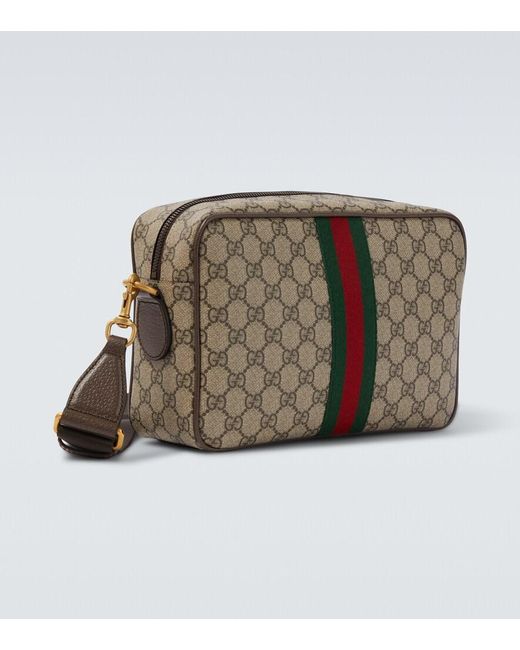 Gucci Green Ophidia Gg Canvas Medium Crossbody Bag for men
