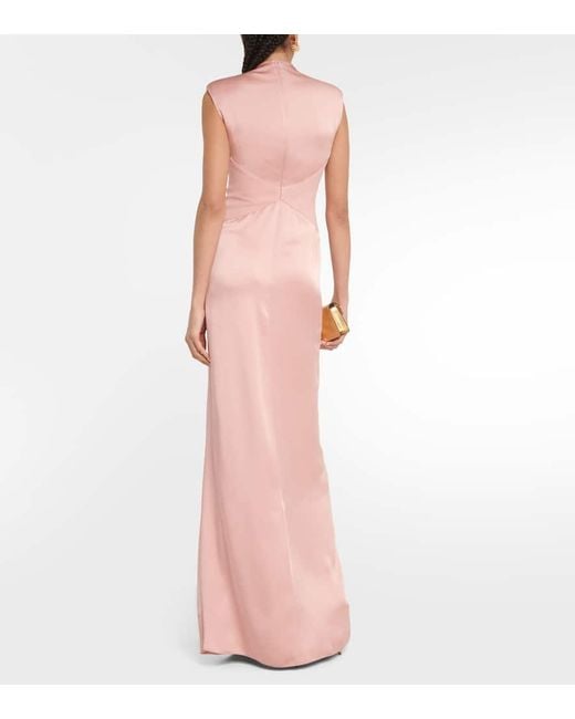 Max Mara Pink Bridal Pilard Gathered Maxi Gown