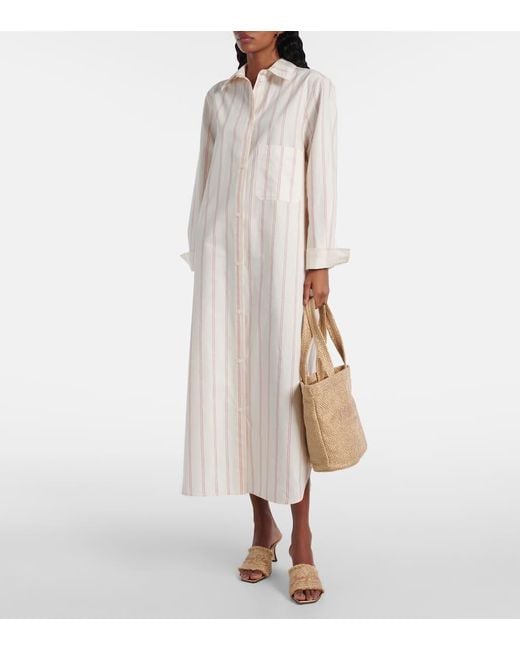 Jimmy Choo Natural Beach Medium Embroidered Tote Bag