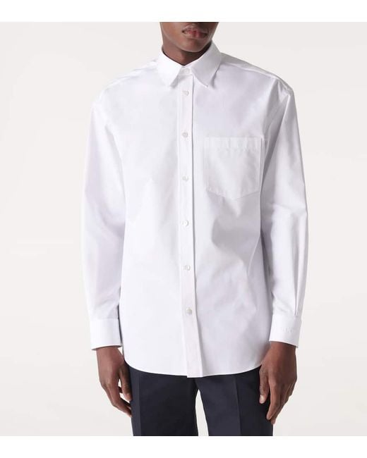 Camisa en popelin de algodon Gucci de hombre de color White