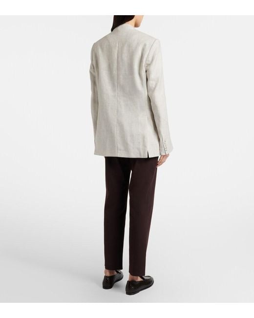 Joseph Brown Cotton-Blend Straight Pants