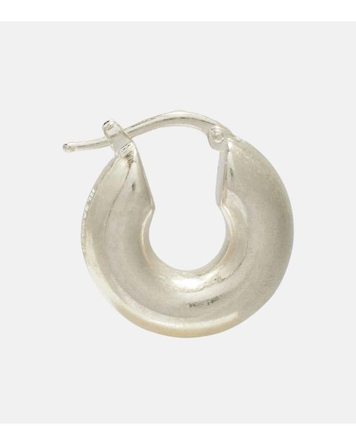 Jil Sander White Small Hoop Earrings