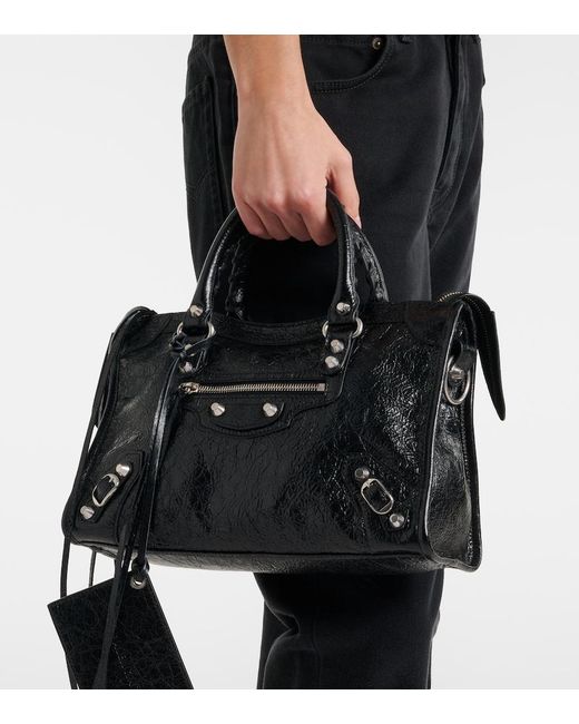 Balenciaga Black Le City Small Leather Tote Bag
