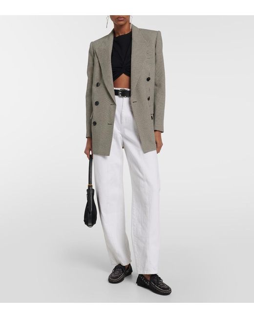 Isabel Marant Black Freen Embellished Suede Moccasins