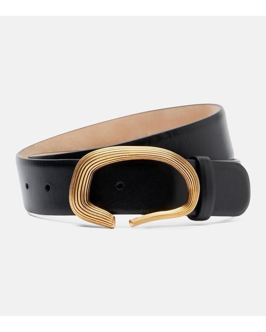 Khaite Black Churro Leather Belt