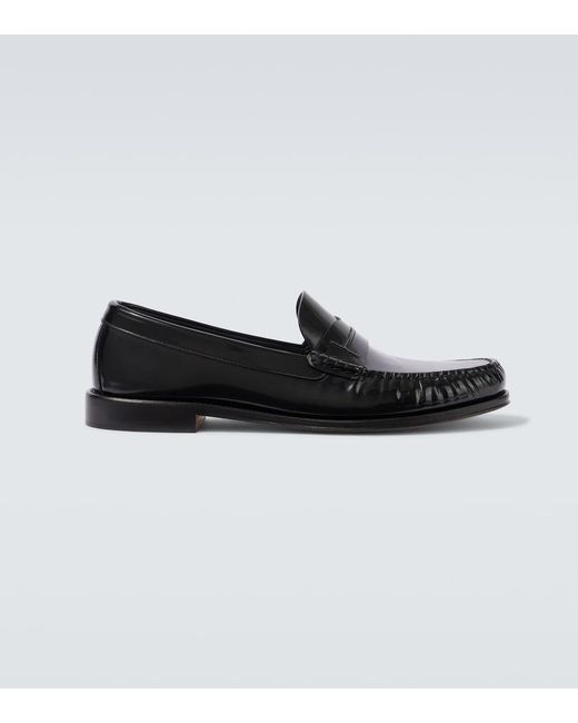 Tom Ford Black Patent Leather Penny Loafers for men