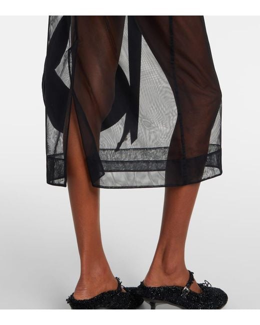 Jupe Midi En Tulle Simone Rocha en coloris Gray