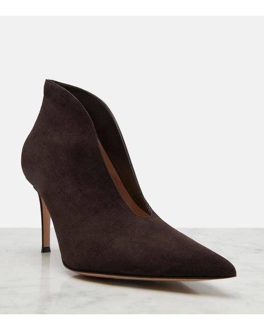 Gianvito Rossi Brown Vania Suede Pumps