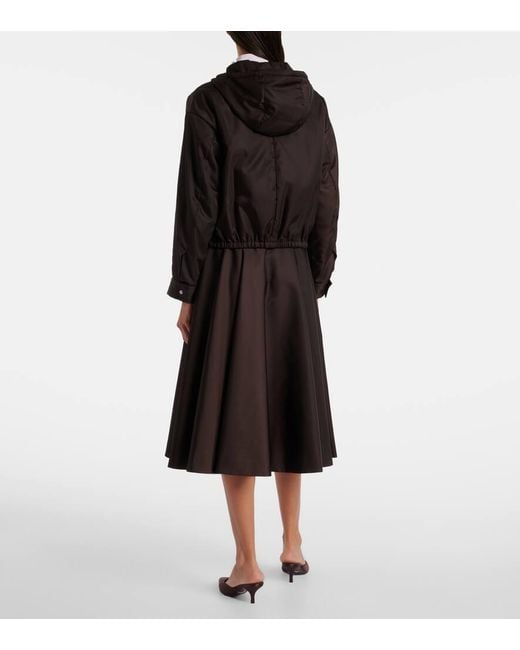 Chaqueta De Re-Nylon Con Capucha Prada de color Black