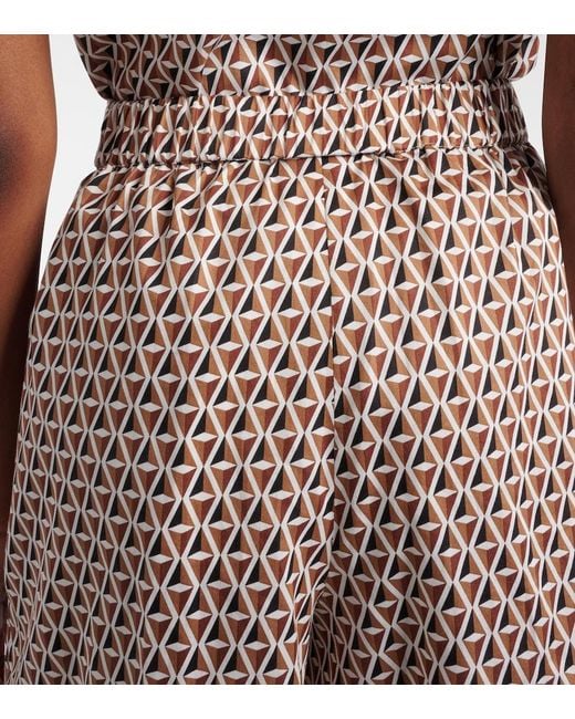 Max Mara Multicolor Omelia Printed Cotton Bermuda Shorts