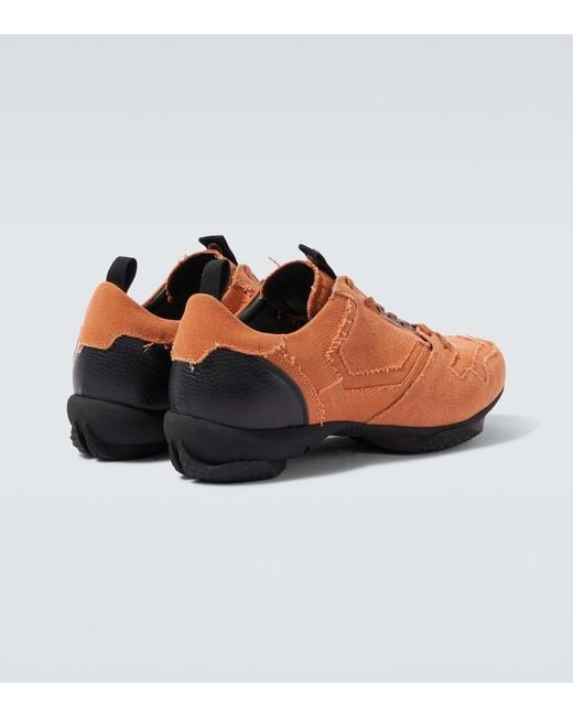 Kiko Kostadinov Brown Ostro Distressed Canvas Sneakers for men