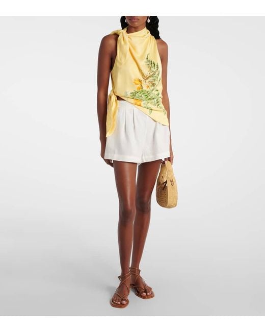 ALÉMAIS Yellow Bedrucktes Top Sol