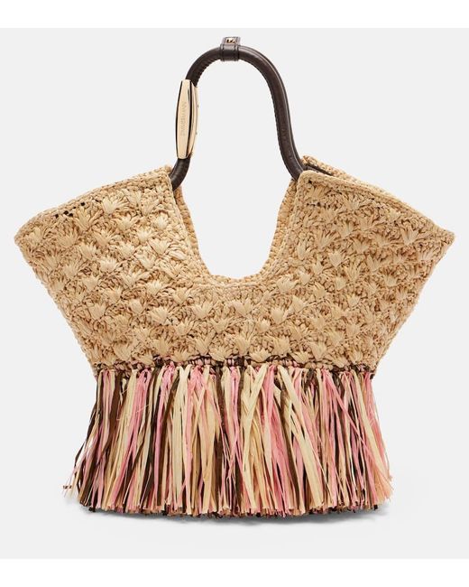 Zimmermann Metallic Tote Bag Goldentime Small Aus Raffiabast