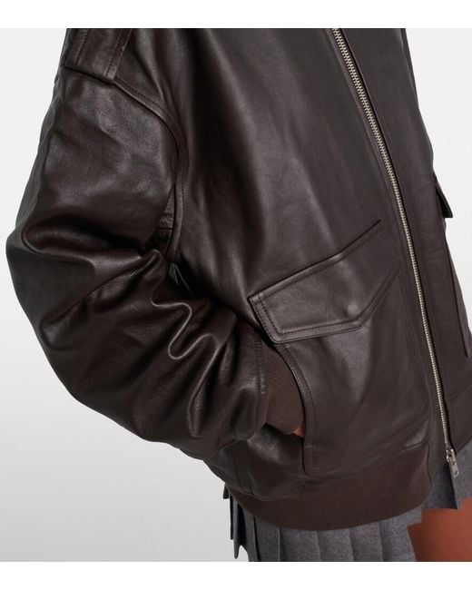 Frankie Shop Black Viper Leather Jacket