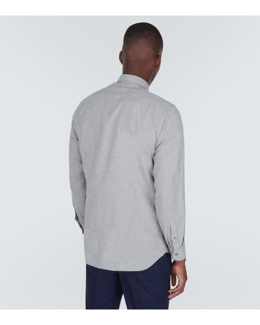 Lardini Gray Cotton Shirt for men