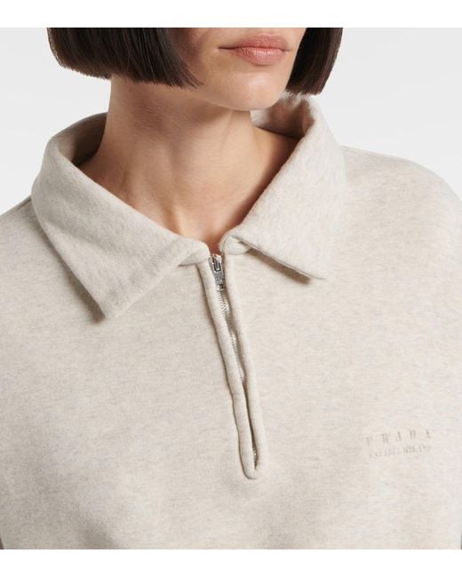 Prada Natural Cotton Sweatshirt