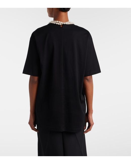 Junya Watanabe Black Oversized Embellished Cotton T-Shirt