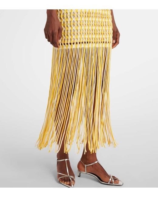 Jonathan Simkhai Metallic Midikleid Sonia Aus Haekelstrick