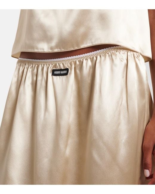 Miu Miu Natural Midirock Aus Satin