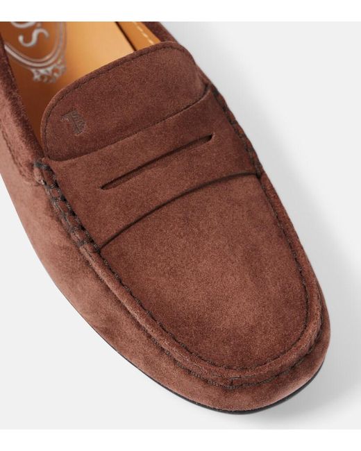 Tod's Brown Suede Driving Shoes