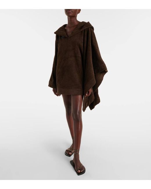 Alaïa Brown Cotton Terry Hoodie