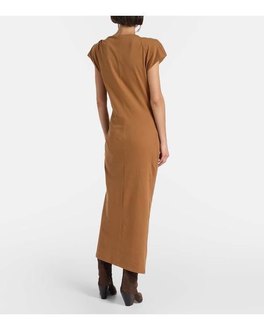 Isabel Marant Brown Maxikleid Nadela Aus Baumwolle