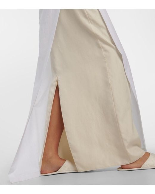 The Row White Bernette Cotton Gown