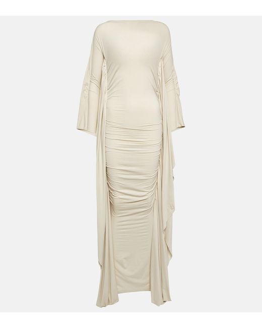 Acne Natural Draped Jersey Gown
