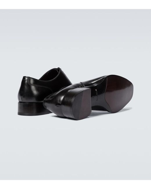 Tom Ford Black Elkan Leather Oxford Shoes for men