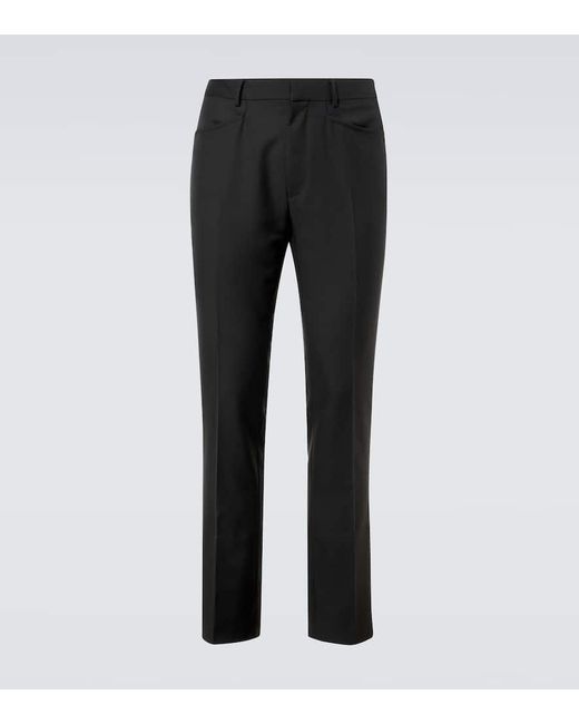 Tom Ford Schmale Hose Dyllan Aus Wolle Und Mohair in Black für Herren