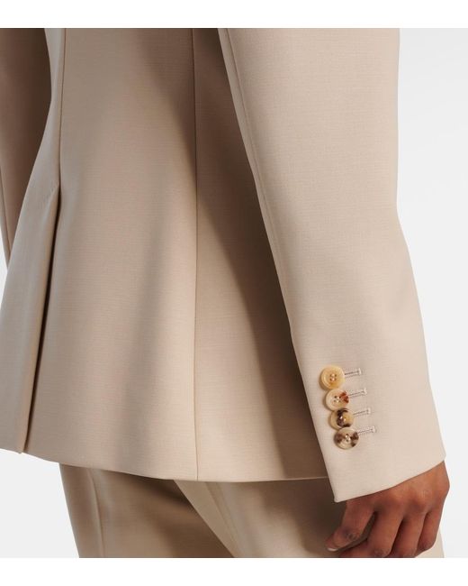 Gabriela Hearst Natural Stephanie Double-Breasted Wool Blazer