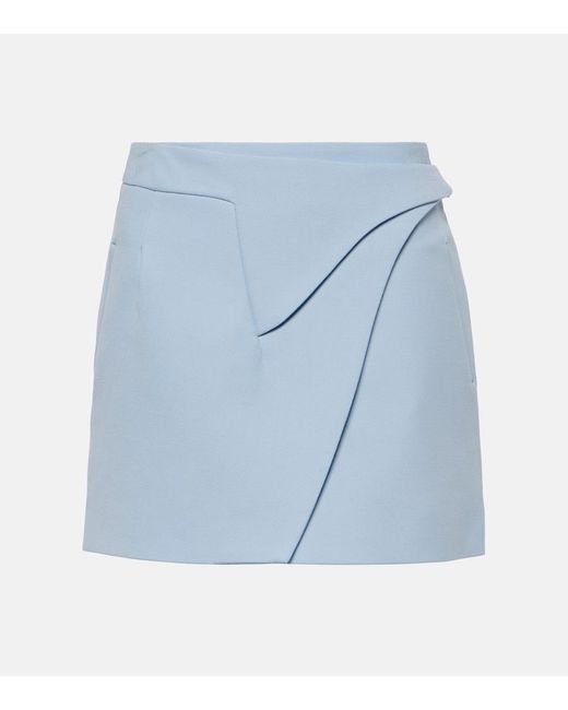 Wardrobe NYC Blue Virgin Wool Wrap Skirt