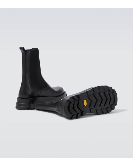 Jil Sander Black Leather Chelsea Boots for men