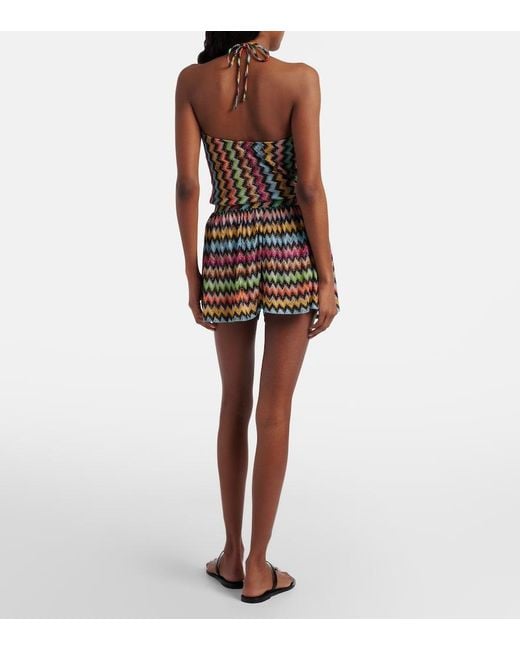 Missoni Multicolor Zigzag Lame Playsuit