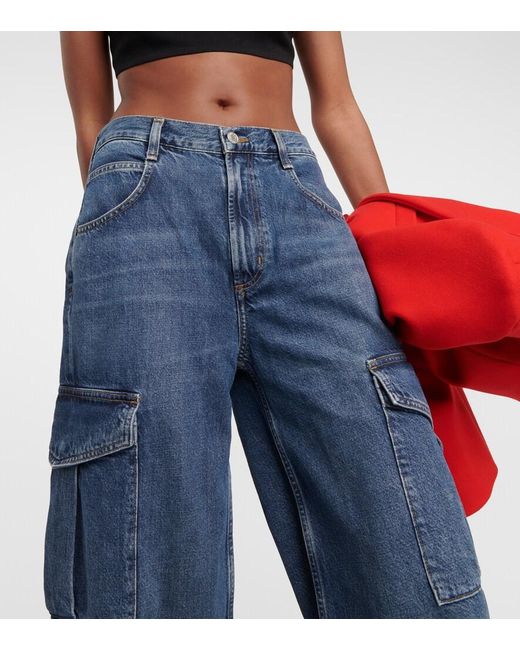 Agolde Blue Minka Denim Cargo Pants