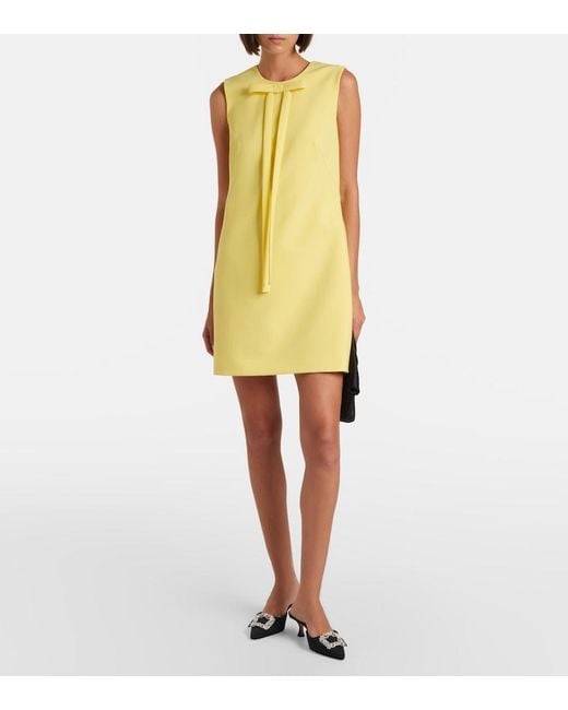 Emilia Wickstead Yellow Sorra Bow-Detail Minidress