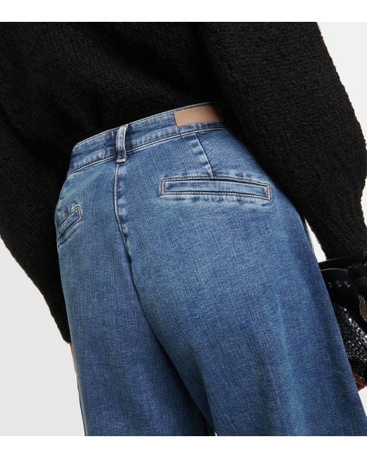 Jeans Anchos Stella De Tiro Alto AG Jeans de color Blue