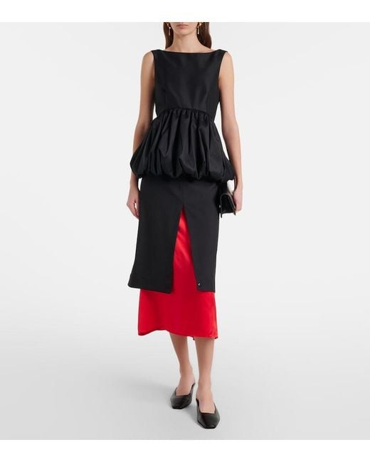 Rohe Layered Wool Midi Skirt