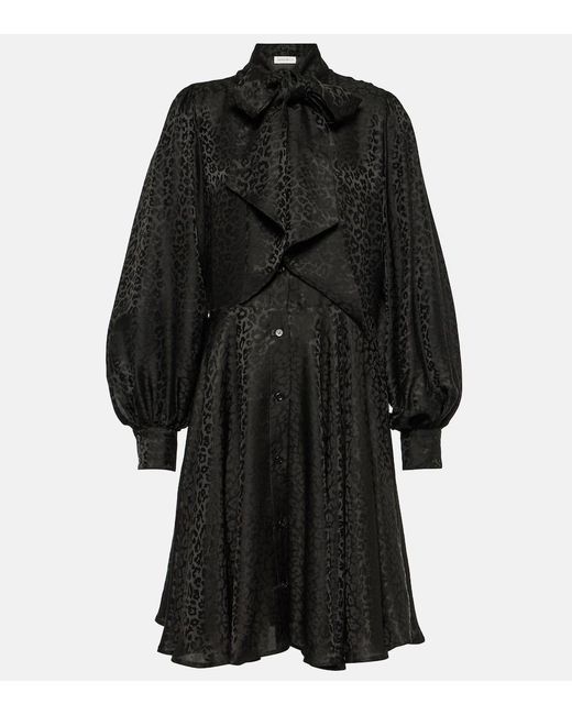 Nina Ricci Black Jacquard Shirtdress
