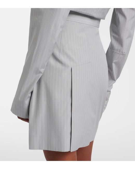 Vivienne Westwood White Pinstripe Cotton Miniskirt