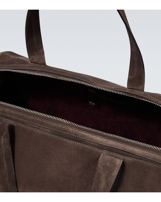Metier Black Nomad Weekend Suede Duffel Bag for men