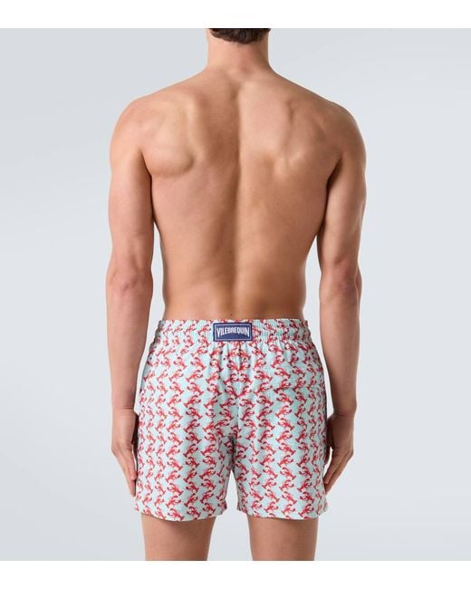 Vilebrequin Red Moorise Printed Swim Trunks for men