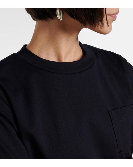 T-Shirt En Coton Sacai en coloris Black